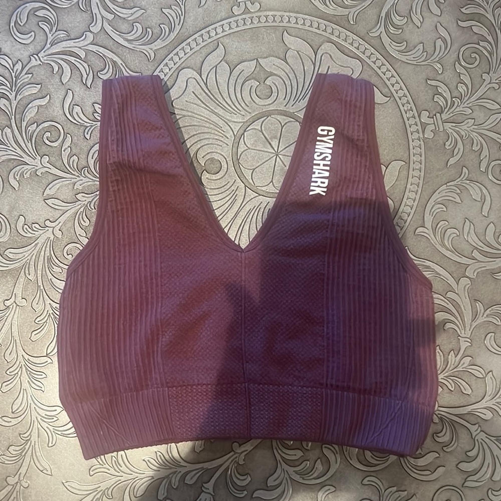 Gymshark Maroon VNeck Sports Bra Size XS